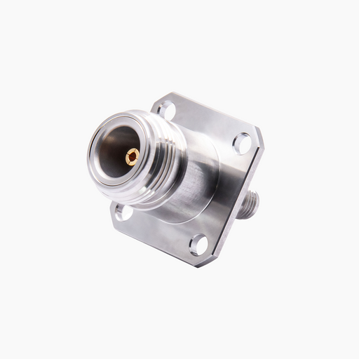 DC-18GHz N Female - SMA Female 4-Hole Flange Adapter