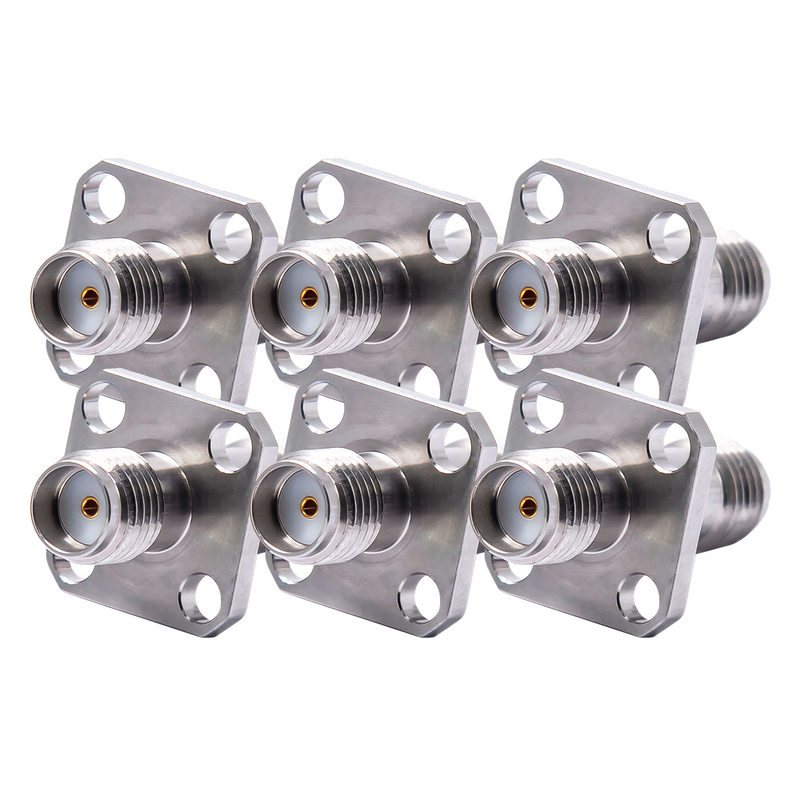 DC-27GHz SMA Female - SMA Female 4-Hole Flange Adapter